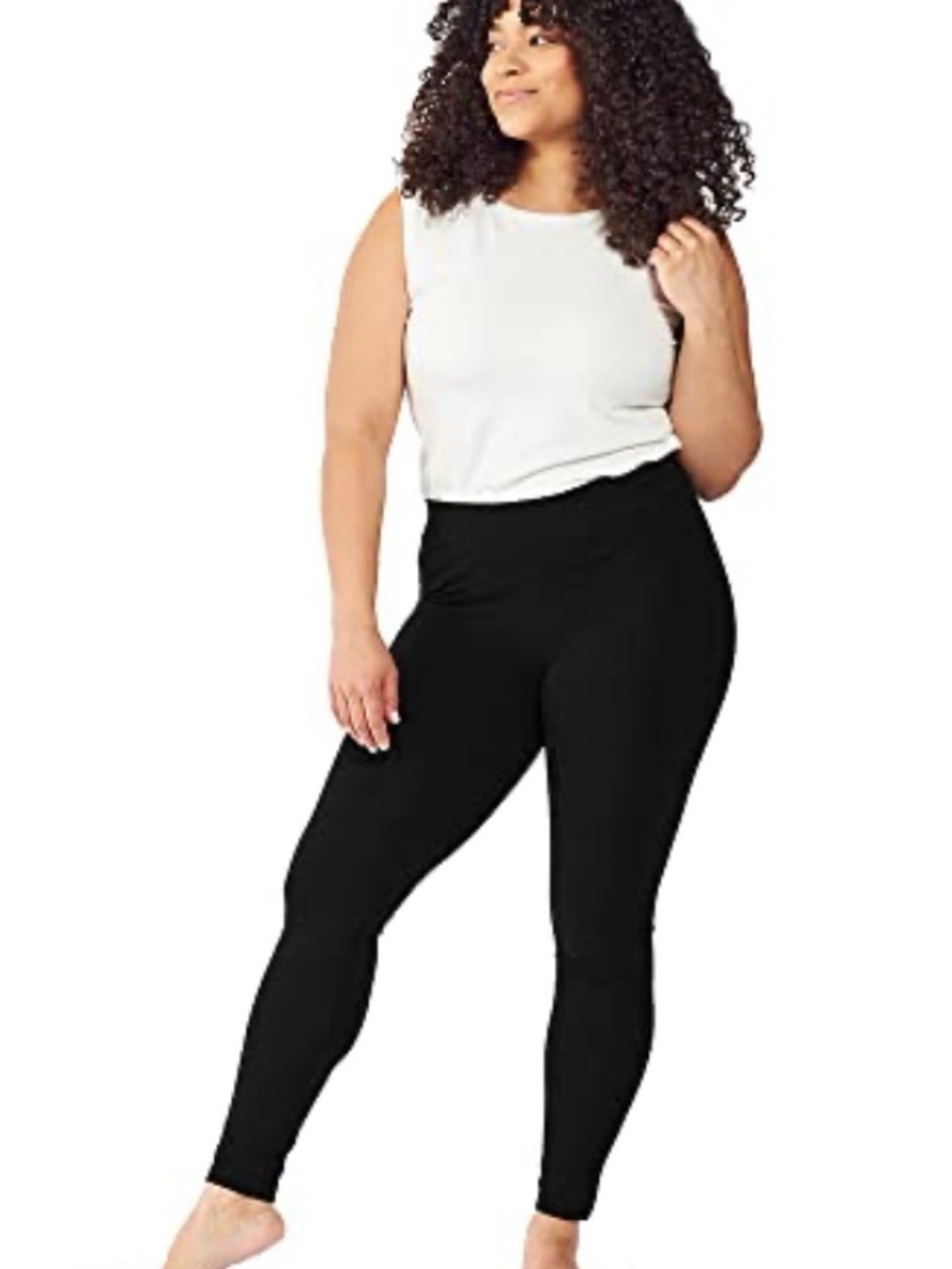 🌸 Plus-Size Black High-Waist Leggings
